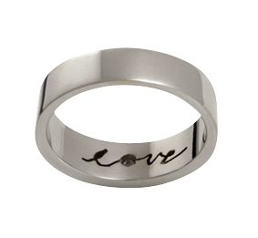 Classic [5] Men's Wedding Ring | 18k White Gold - Click Image to Close